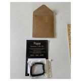 BEST PAPA EVER BRACELET, BLACK BEADS
