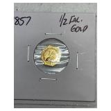 1857 "CALIFORNIA GOLD" TRIBUTE TOKEN