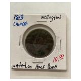 1813 WATERLOO HALF PENNY