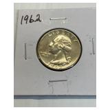 1962 PROOF WASHINGTON QUARTER