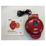 MINI WAFFLE MAKER, GINGERBREAD MAN, NEW