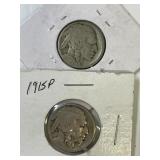 1913-D, 1915 BUFFALO NICKEL