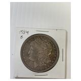 1884-0  MORGAN SILVER DOLLAR AU BU