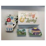 4 WOODEN SPRING DECORATIVE BLOCKS