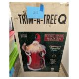 Vintage Fiber optic Santa. Not tested. App 36" h.