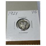 1921 MERCURY DIME