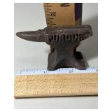 VINTAGE MINIATURE CAST METAL ANVIL - TEXT PURDUE