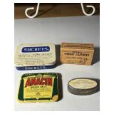 VINTAGE MEDICINE CANS, EMPTY: SUCRETS, ANACIN,
