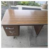 Vintage mid-century modern tanker desk