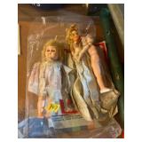 Three Vintage Dolls with Clothing