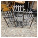 Rustic primitive wooden 7 shelf plant stand