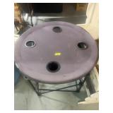 Round Folding Table With Cup Holders