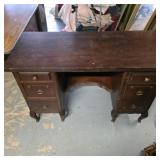 Antique kneehole executive desk unique