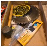 Tools Including Blades, Hammer, and Extras