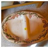 Vtg Divided Ceramic Platter by Home