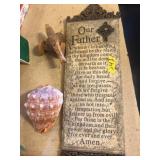 Lot Including Prayer Plaque, Carved Cannon, and