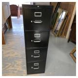 Hon 4 drawer black filing cabinet