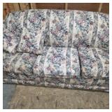 Floral pattern sofa, chair, pillows - nice shape