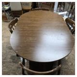 Mid-century modern 2 leaf dining dining table
