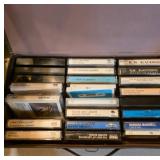 Vtg Cassette Tape Lot with Storage Case