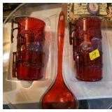 Vtg Glassware Punch and Thermos