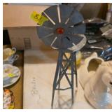 Vtg Metal Windmill Tabletop Decor Piece