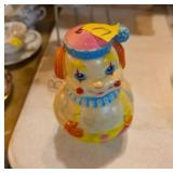 Vintage The First Years Roly poly chime Clown Toy