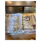 Three Handcrafted Textile Rugs with Hanging