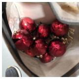 Large Red Christmas Ornaments in Storage Bag
