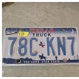 Texas Truck License Plate 78C-KN7
