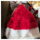 Lot of 2 Christmas Santa Hat and Holiday Box