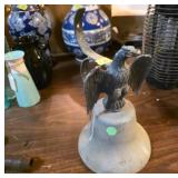 Vintage Metal Bell with Eagle