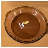 Amber Pyrex Glass Pie Dish