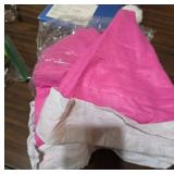 Pink and White Fabric Santa Hat Lot