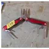 Multi-Function Red Hand Tool with various Blades