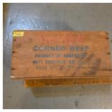 Super-Right Wooden Corned Beef Crate 15 in