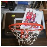 Small Basketball Hoop and Autographed Team Photo