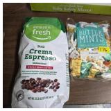 Amazon Fresh Coffee and Butter Mints Lot Expired