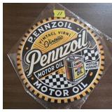 Vintage-Style Pennzoil Motor Oil Sign