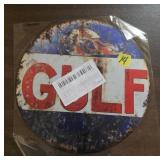 Gulf Oil Round Metal Sign