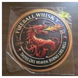 Fireball Whisky Round Metal Sign