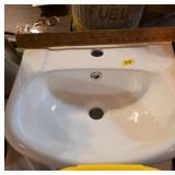 White Ceramic Bathroom Sink Basin 18 in