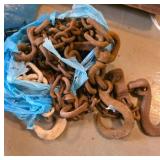 Rusted Chains with Metal Hooks