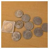 10  Ike Dollars Eisenhower Dollar Lot Various