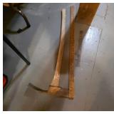 Vintage Mattock, Pickaxe Tool With Wooden Handle