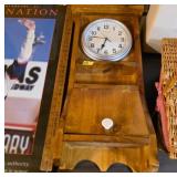 Wooden Wall-Mounted Clock Cabinet