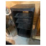 Black Wooden Display Cabinet With Glass Doors