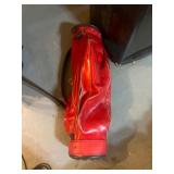 Red Leather Golf Bag with Dividers