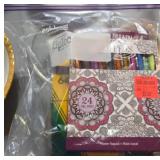 Gel Pens and Crayon Set