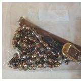 Copper and Silver Beaded Belt Components